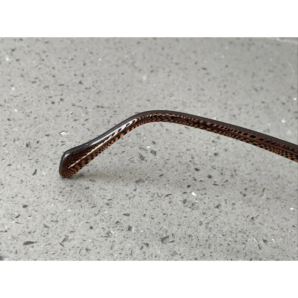 Maryam Zaim Eyeglasses Frames ONLY P07-70 Full Rim Brown Cat Eye